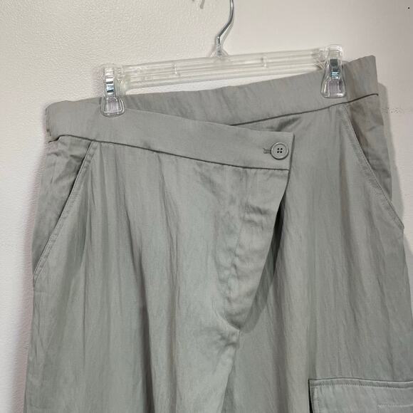 Zara Cargo Wide Leg Pants Size L Gray NWT Streetwear Utility Y2K - Picture 8 of 8